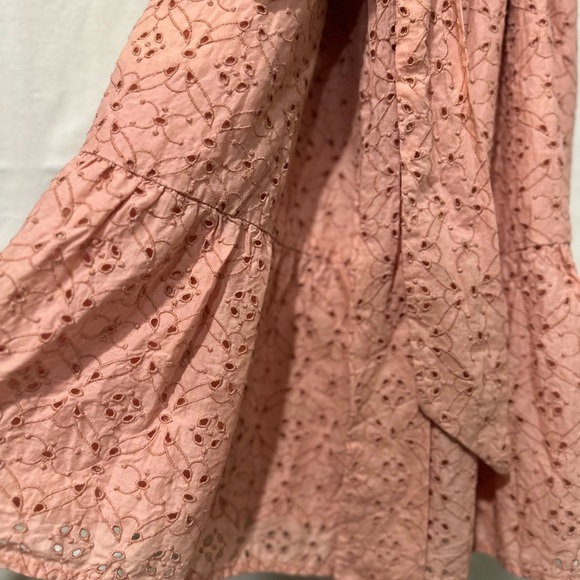 Vintage-Inspired Crown & Ivy Eyelet Dress Puff Sleeves Embroidered Tie Waist XL - Picture 7 of 16